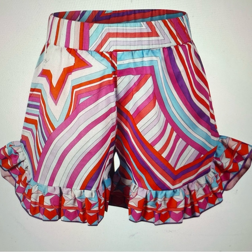 Pucci girls High Waist Geometric Shorts